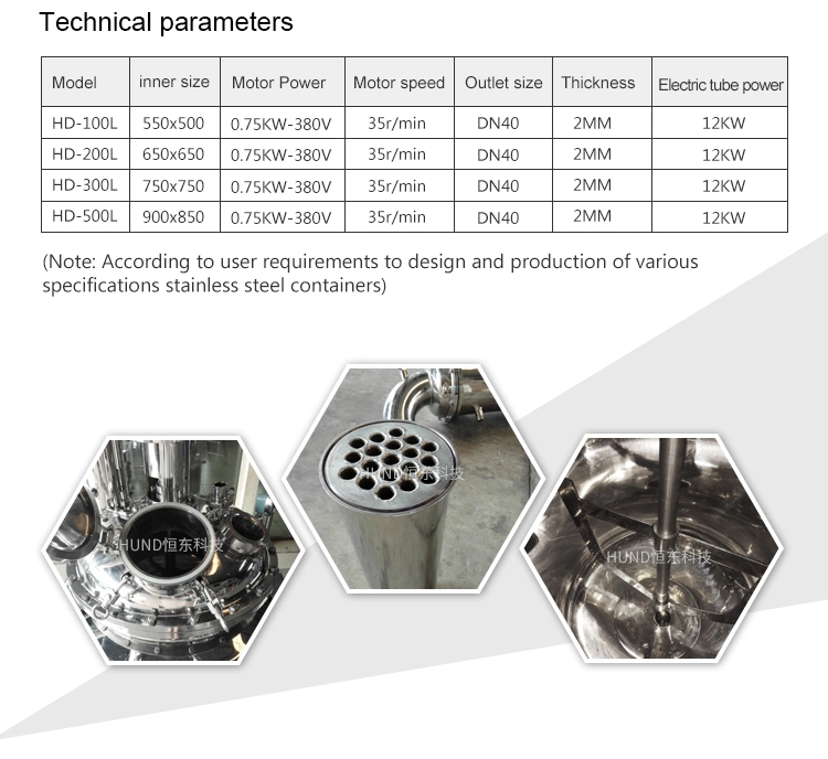 Stainless Steel Electric Heating Alembic Mixing Tank for Wine Distillation