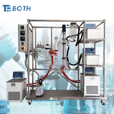 Distillation moléculaire de chemin court d'équipement de distillation de film essuyé entièrement personnalisable